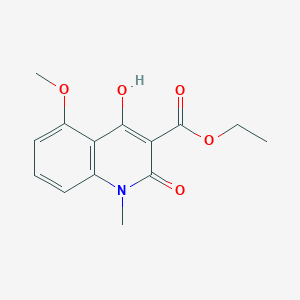 molecular formula C14H15NO5 B3119212 4-羟基-5-甲氧基-1-甲基-2-氧代-1,2-二氢喹啉-3-羧酸乙酯 CAS No. 248282-13-5