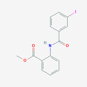 molecular formula C15H12INO3 B311922 Methyl 2-[(3-iodobenzoyl)amino]benzoate 