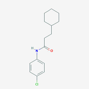 molecular formula C15H20ClNO B311927 N-(4-chlorophenyl)-3-cyclohexylpropanamide 