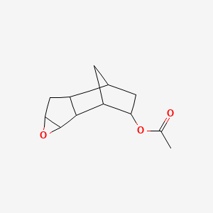 molecular formula C12H16O3 B3119320 4-Oxatetracyclo[6.2.1.0^{2,7}.0^{3,5}]undecan-10-yl acetate CAS No. 2500-84-7
