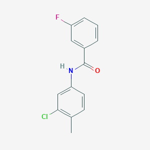 molecular formula C14H11ClFNO B311933 N-(3-chloro-4-methylphenyl)-3-fluorobenzamide 