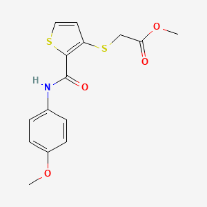 Methyl 2-({2-[(4-methoxyanilino)carbonyl]-3-thienyl}sulfanyl)acetate