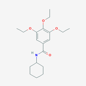 molecular formula C19H29NO4 B311940 N-cyclohexyl-3,4,5-triethoxybenzamide 