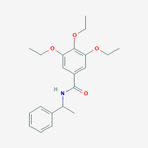 molecular formula C21H27NO4 B311941 3,4,5-triethoxy-N-(1-phenylethyl)benzamide 