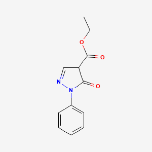 molecular formula C12H12N2O3 B3119443 ethyl 5-oxo-1-phenyl-4,5-dihydro-1H-pyrazole-4-carboxylate CAS No. 25115-90-6