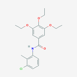 molecular formula C20H24ClNO4 B311945 N-(3-chloro-2-methylphenyl)-3,4,5-triethoxybenzamide 