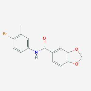 molecular formula C15H12BrNO3 B311947 N-(4-bromo-3-methylphenyl)-1,3-benzodioxole-5-carboxamide 