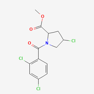 molecular formula C13H12Cl3NO3 B3119480 Methyl 4-chloro-1-(2,4-dichlorobenzoyl)-2-pyrrolidinecarboxylate CAS No. 251310-38-0