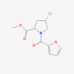 molecular formula C11H12ClNO4 B3119494 Methyl 4-chloro-1-(2-furylcarbonyl)-2-pyrrolidinecarboxylate CAS No. 251310-51-7