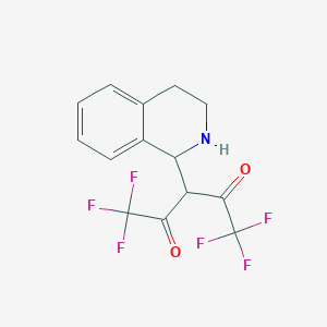 molecular formula C14H11F6NO2 B3119498 1,1,1,5,5,5-Hexafluoro-3-(1,2,3,4-tetrahydroisoquinolin-1-yl)pentane-2,4-dione CAS No. 251310-66-4