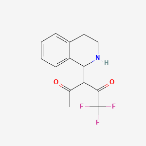 molecular formula C14H14F3NO2 B3119499 1,1,1-Trifluoro-3-(1,2,3,4-tetrahydroisoquinolin-1-yl)pentane-2,4-dione CAS No. 251310-68-6