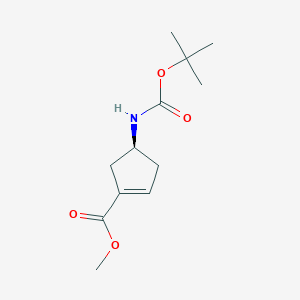 methyl (4S)-4-{[(tert-butoxy)carbonyl]amino}cyclopent-1-ene-1-carboxylate