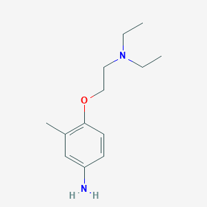 molecular formula C13H22N2O B3119524 N-[2-(4-Amino-2-methylphenoxy)ethyl]-N,N-diethylamine CAS No. 251372-18-6