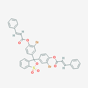 molecular formula C37H24Br2O7S B311953 2-bromo-4-{3-[3-bromo-4-(cinnamoyloxy)phenyl]-1,1-dioxido-3H-2,1-benzoxathiol-3-yl}phenyl 3-phenylacrylate 