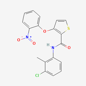 molecular formula C18H13ClN2O4S B3119591 N-(3-chloro-2-methylphenyl)-3-(2-nitrophenoxy)thiophene-2-carboxamide CAS No. 252027-04-6
