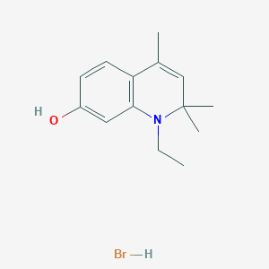 molecular formula C14H20BrNO B3119592 N-ethyl-7-hydroxy-2,2,4-trimethyl-1,2-dihydroquinoline hydrobromide CAS No. 252038-74-7