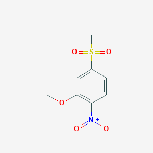 molecular formula C8H9NO5S B3119647 2-Methoxy-4-(methylsulfonyl)-1-nitrobenzene CAS No. 252562-05-3