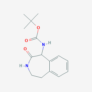 molecular formula C15H20N2O3 B3119696 tert-Butyl (2-oxo-2,3,4,5-tetrahydro-1H-benzo[d]azepin-1-yl)carbamate CAS No. 253185-44-3