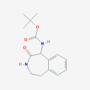 molecular formula C15H20N2O3 B3119696 叔丁基（2-氧代-2,3,4,5-四氢-1H-苯并[d]氮杂卓-1-基）氨基甲酸酯 CAS No. 253185-44-3