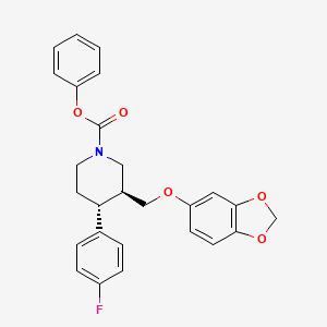 molecular formula C26H24FNO5 B3119751 N-Phenylcarbamate paroxetine CAS No. 253768-88-6