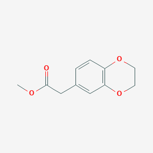 molecular formula C11H12O4 B3119755 Methyl 2-(2,3-dihydrobenzo[b][1,4]dioxin-6-yl)acetate CAS No. 25379-89-9