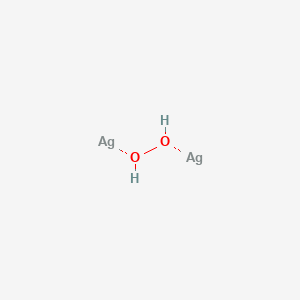 molecular formula Ag2H2O2 B3119771 Disilver dioxide CAS No. 25455-73-6
