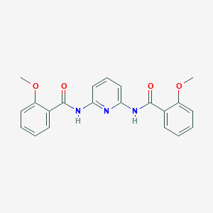 molecular formula C21H19N3O4 B311978 2-methoxy-N-{6-[(2-methoxybenzoyl)amino]-2-pyridinyl}benzamide 