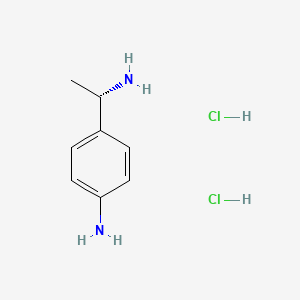 molecular formula C8H14Cl2N2 B3119804 (S)-4-(1-Aminoethyl)aniline dihydrochloride CAS No. 255060-76-5