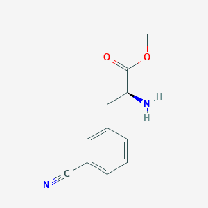 molecular formula C11H12N2O2 B3119818 methyl (2S)-2-amino-3-(3-cyanophenyl)propanoate CAS No. 255374-78-8