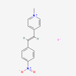 molecular formula C14H13IN2O2 B3119825 Pyridinium, 1-methyl-4-[(1E)-2-(4-nitrophenyl)ethenyl]-, iodide CAS No. 25565-20-2