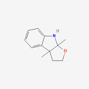 molecular formula C12H15NO B3119840 3a,8a-Dimethyl-3,3a,8,8a-tetrahydro-2h-furo-[2,3-b]indole CAS No. 25576-64-1