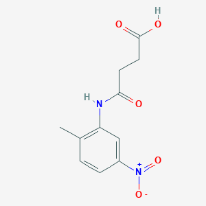 molecular formula C11H12N2O5 B3119851 4-(2-Methyl-5-nitroanilino)-4-oxobutanoic acid CAS No. 25589-49-5