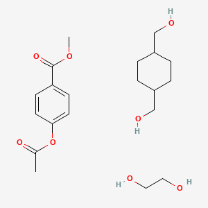 molecular formula C20H32O8 B3119886 1,4-苯二甲酸，1,4-二甲酯，与 1,4-环己烷二甲醇和 1,2-乙二醇的聚合物 CAS No. 25640-14-6
