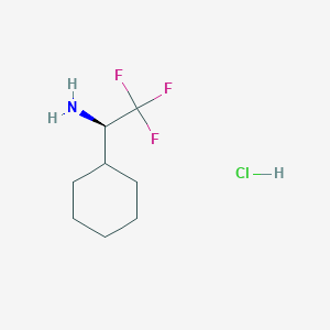 molecular formula C8H15ClF3N B3119897 (R)-1-Cyclohexyl-2,2,2-trifluoroethanamine hydrochloride CAS No. 2564735-97-1