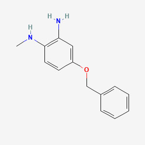 molecular formula C14H16N2O B3119908 4-Benzyloxy-n1-methyl-benzene-1,2-diamine CAS No. 256493-34-2