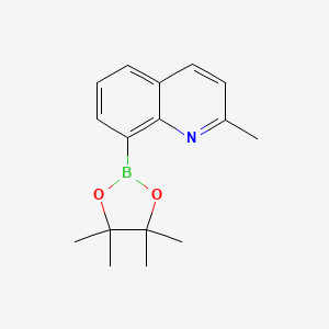 molecular formula C16H20BNO2 B3119910 2-Methyl-8-(4,4,5,5-tetramethyl-1,3,2-dioxaborolan-2-yl)quinoline CAS No. 256652-05-8