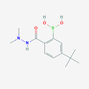 molecular formula C13H21BN2O3 B3119913 [5-Tert-butyl-2-(dimethylaminocarbamoyl)phenyl]boronic acid CAS No. 256664-79-6