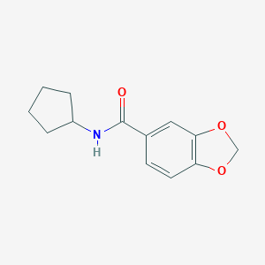 molecular formula C13H15NO3 B311992 N-cyclopentyl-1,3-benzodioxole-5-carboxamide 