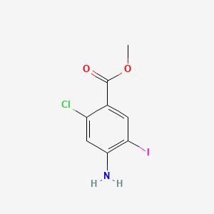 molecular formula C8H7ClINO2 B3119935 4-氨基-2-氯-5-碘苯甲酸甲酯 CAS No. 256935-85-0