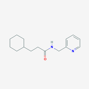 molecular formula C15H22N2O B311995 3-cyclohexyl-N-(pyridin-2-ylmethyl)propanamide 