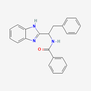molecular formula C22H19N3O B3119993 N-[1-(1H-benzimidazol-2-yl)-2-phenylethyl]benzamide CAS No. 25810-59-7