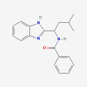 molecular formula C19H21N3O B3119994 N-(1-(1H-1,3-Benzimidazol-2-YL)-3-methylbutyl)benzenecarboxamide CAS No. 25810-61-1