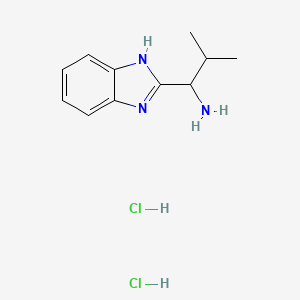molecular formula C11H17Cl2N3 B3119995 1-(1H-1,3-苯并二唑-2-基)-2-甲基丙烷-1-胺二盐酸盐 CAS No. 25810-65-5
