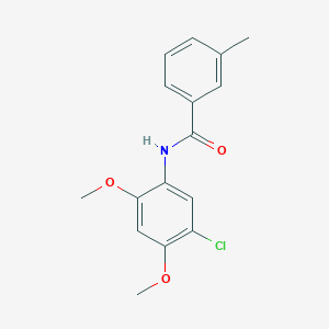 molecular formula C16H16ClNO3 B312001 N-(5-chloro-2,4-dimethoxyphenyl)-3-methylbenzamide 