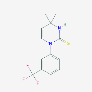 4,4-Dimethyl-1-[3-(trifluoromethyl)phenyl]-1,4-dihydropyrimidine-2-thiol