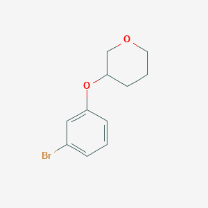 molecular formula C11H13BrO2 B3120028 3-(3-Bromophenoxy)tetrahydropyran CAS No. 258523-55-6