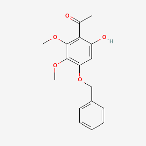 molecular formula C17H18O5 B3120053 1-(4-(Benzyloxy)-6-hydroxy-2,3-dimethoxyphenyl)ethanone CAS No. 25892-95-9