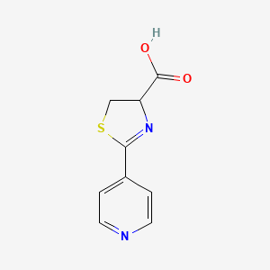 molecular formula C9H8N2O2S B3120065 2-Pyridin-4-yl-4,5-dihydro-thiazole-4-carboxylic acid CAS No. 2590-05-8