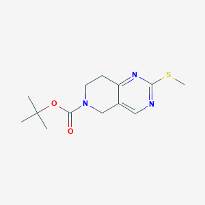 molecular formula C13H19N3O2S B3120114 叔丁基 2-(甲硫基)-7,8-二氢吡啶并[4,3-d]嘧啶-6(5H)-甲酸盐 CAS No. 259809-78-4