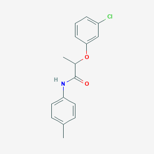 molecular formula C16H16ClNO2 B312014 2-(3-chlorophenoxy)-N-(4-methylphenyl)propanamide 